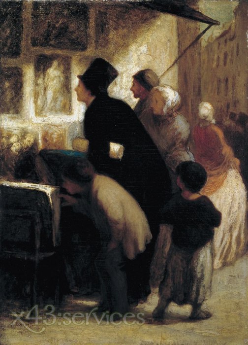 Honore Daumier - Ausserhalb des Ladens des Druck Verkaeufers - Outside the Print Seller s Shop